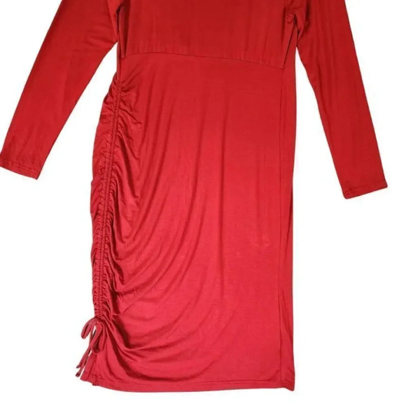 NWT Isabel Maternity By Ingrid & Isabel Women Rushed Bodycon Maternity Dress - Picture 13 of 16